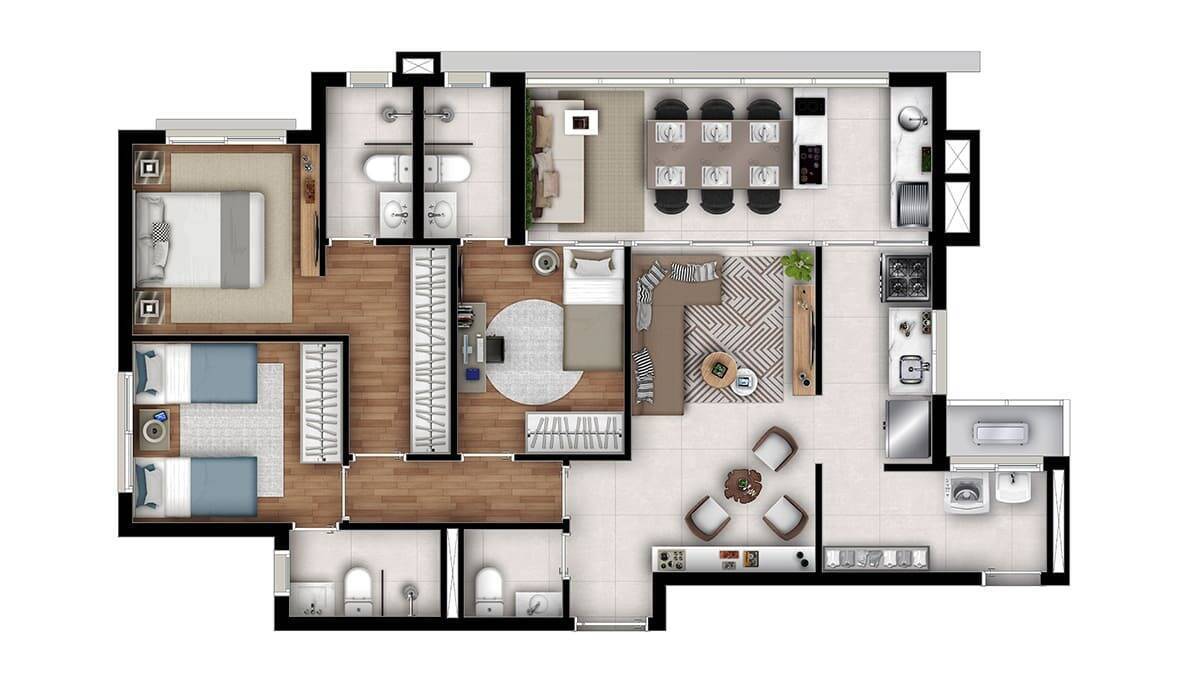 Apartamento à venda com 3 quartos, 96m² - Foto 45